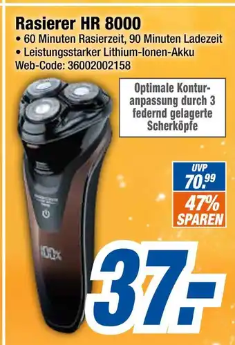 Expert Rasierer hr 8000 Angebot