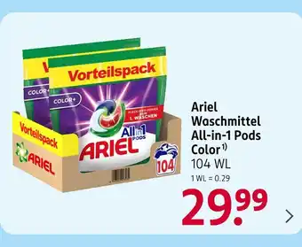 Rossmann Ariel ariel waschmittel all-in-1 pods color Angebot