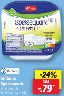 Lidl Milbona Speisequark Angebot