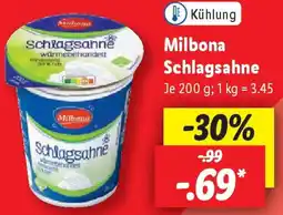 Lidl Milbona Schlagsahne Angebot