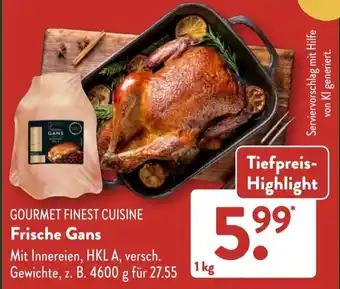 Aldi Süd GOURMET FINEST CUISINE Frische Gans Angebot