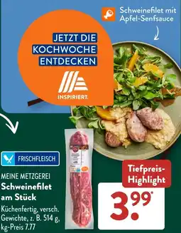 Aldi Süd MEINE METZGEREI Schweinefilet am Stück Angebot