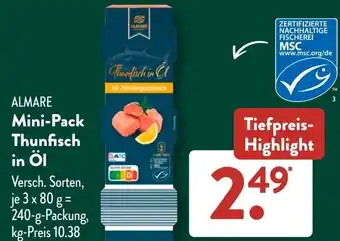 Aldi Süd ALMARE Mini-Pack Thunfisch in Öl Angebot