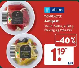 Aldi Süd WONNEMEYER Antipasti Angebot