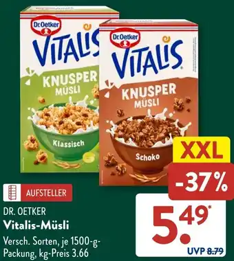 Aldi Süd DR. OETKER Vitalis-Müsli Angebot