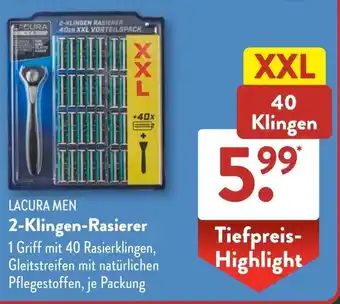 Aldi Süd LACURA MEN 2-Klingen-Rasierer Angebot