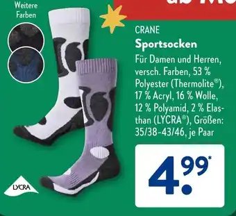 Aldi Süd CRANE Sportsocken Angebot