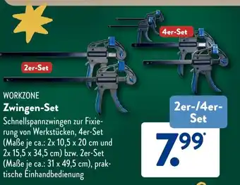 Aldi Süd WORKZONE Zwingen-Set Angebot