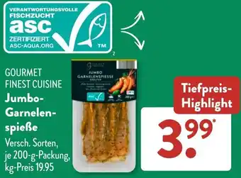 Aldi Süd GOURMET FINEST CUISINE Jumbo- Garnelen- spieße Angebot