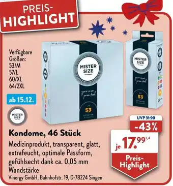 Aldi Süd Kondome, 46 Stück Angebot