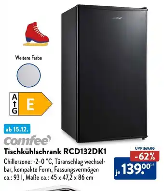Aldi Süd Comfee Tischkühlschrank RCD132DK1 Angebot