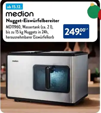 Aldi Süd medion Nugget-Eiswürfelbereiter Angebot