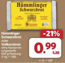 Famila Nord West Hümmlinger Schwarzbrot oder Vollkornbrot Angebot