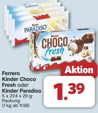Famila Nord West Ferrero Kinder Choco Fresh oder Kinder Paradiso Angebot