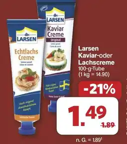 Famila Nord West Larsen Kaviar-oder Lachscreme Angebot