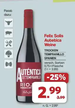 Famila Nord West Felix Solis Autetica Weine Angebot