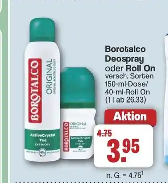 Famila Nord West Borotalco Deospray oder Roll On Angebot