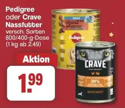 Famila Nord West Pedigree oder Crave Nassfutter Angebot