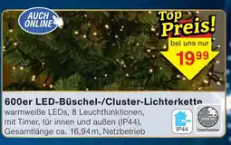 Wiglo Wunderland 600er LED-Büschel-/Cluster-Lichterkette Angebot