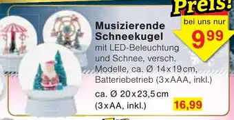 Wiglo Wunderland Musizierende Schneekugel Angebot