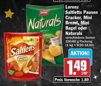 AEZ Lorenz Saltletts Pausen Cracker, Mini Brezel, Mini Bagel oder Naturals Angebot