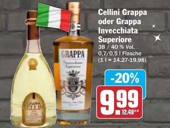 AEZ Cellini Grappa oder Grappa Invecchiata Superiore Angebot