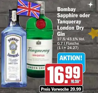 AEZ Bombay Sapphire oder Tanqueray London Dry Gin Angebot