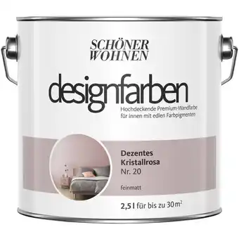 Hagebau SCHÖNER WOHNEN FARBE Dispersionsfarbe Designfarben, Dezentes Kristallrosa, matt Angebot