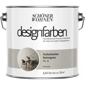 Hagebau SCHÖNER WOHNEN FARBE Dispersionsfarbe, matt, 2,5 l - grau Angebot