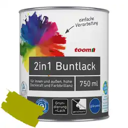 toom Baumarkt toom 2in1 Buntlack 'Frühlingswiese' limettengrün glänzend 750 ml Angebot