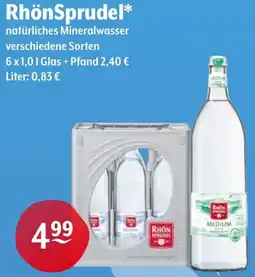 Trink und Spare RhönSprudel natürliches Mineralwasser Angebot