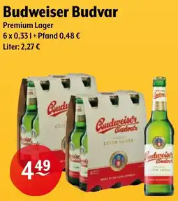 Trink und Spare Budweiser Budvar Premium Lager Angebot