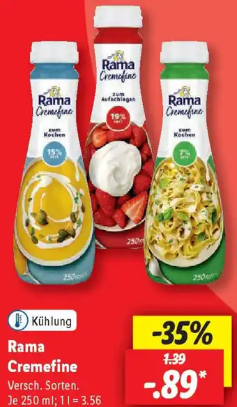 Lidl Rama Cremefine Angebot