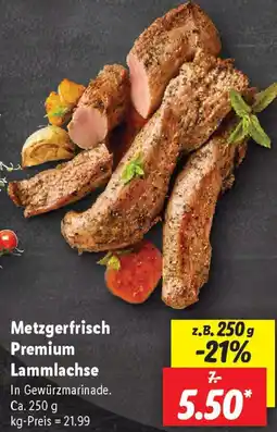 Lidl Metzgerfrisch Premium Lammlachse Angebot