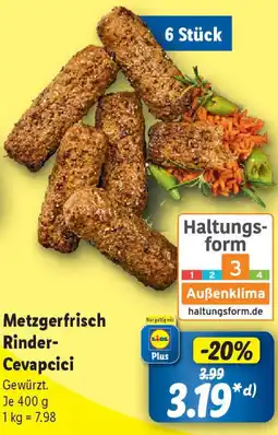 Lidl Metzgerfrisch Rinder Cevapcici Angebot