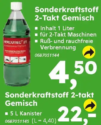 Globus Baumarkt Sonderkraftstoff 2-Takt Gemisch Angebot