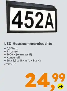 Globus Baumarkt LED Hausnummernleuchte Angebot