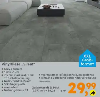 Globus Baumarkt Vinylfliese „Silent" Angebot