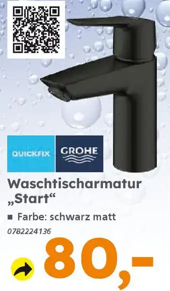 Globus Baumarkt GROHE Waschtischarmatur „Start" Angebot