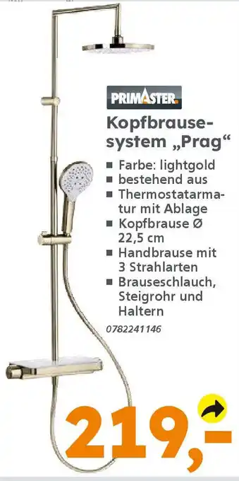 Globus Baumarkt PRIMASTER Kopfbrausesystem ,,Prag" Angebot