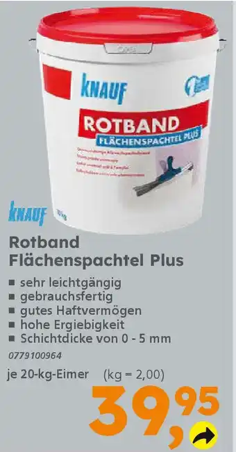 Globus Baumarkt KNAUF Rotband Flächenspachtel Plus Angebot