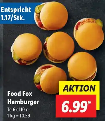 Lidl Food Fox Hamburger Angebot