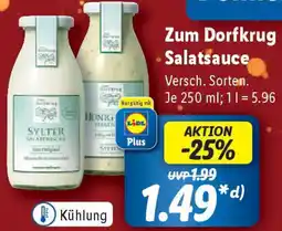 Lidl Zum Dorfkrug Salatsauce Angebot