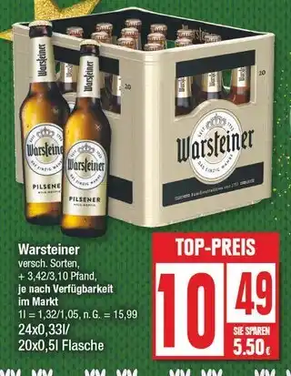 Edeka Warsteiner pilsener Angebot