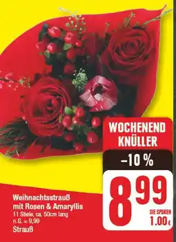 Edeka Weihnachtsstrauß mit rosen & amaryllis Angebot