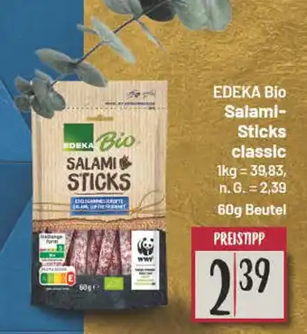 Edeka Edeka bio salami-sticks classic Angebot