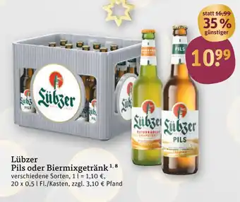 tegut Lübzer lübzer pils oder biermixgetränk Angebot