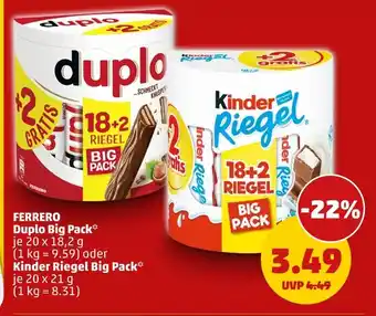 PENNY Ferrero duplo big pack oder kinder riegel big pack Angebot