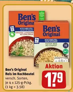 REWE Ben's original reis im kochbeutel Angebot