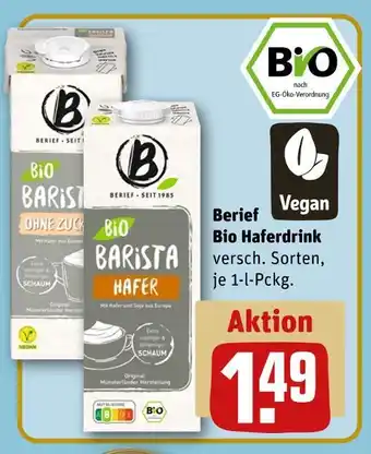 REWE Berief bio haferdrink Angebot